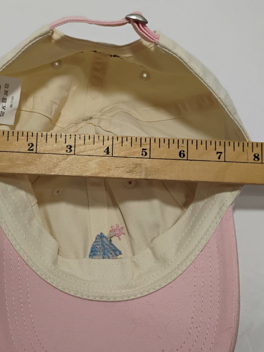 NWT Frasier Sterling Sport Sailboat Hat Cap Womens Adjustable Pink Cream - Picture 7 of 8